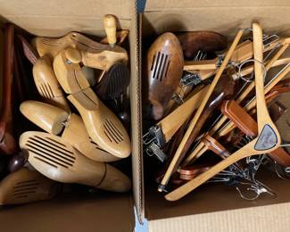Lot 1238 Wooden Hangers Shoe Stretchers