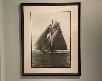 Lot 1203 Sailboat Photograph Nautical Beach Decor Wall Art