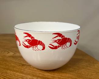 Lot 1243 Kaj Franck Enamel Metal Lobster Bowl