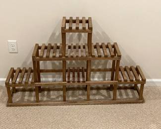 Lot 1201 Tiered Wooden Plant Stand
