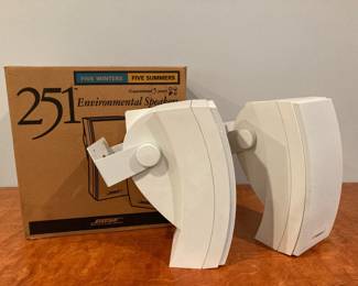 Lot 1304 Bose 251 Environmental Speakers with mounting brackets