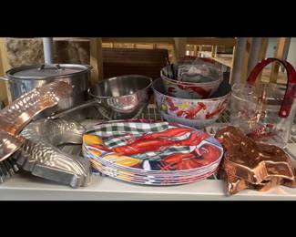 Lot 1183 Lobster Party Serving Ware Beach House
