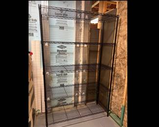 Lot 1369 NSF Black Metal 5 Shelf Storage Unit