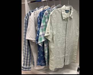 Lot 1100 Mens Summer Button Down Shirts Linen Misc