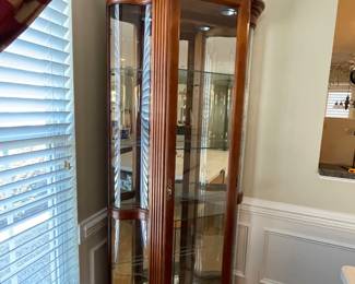 Lot 1410 Curved Front Glass Curio Display Cabinet
