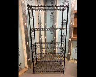 Lot 1358 Black 5 Shelf Metal Storage Rack