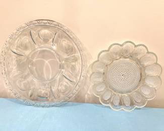 Lot 1345 Vtg Deviled Egg Platters