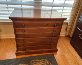Lot 1077 Flat Document Storage Chest Maps Art Geneaology etc