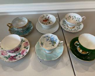 Lot 1140 Porcelain Teacups Saucers Adderley Royal Albert Crown Staffordshire Royal Sealy Royal Cauldon