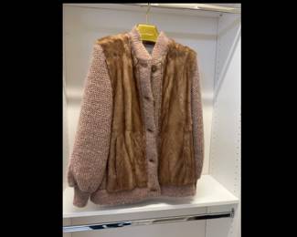 Lot 1158 Vintage Serottas Sweater Fur Jacket Womens