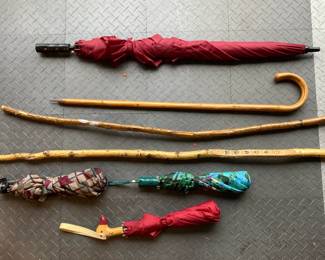 Lot 1394 Walking Sticks Umbrellas