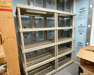 Lot 1263 Plastic Storage Shelving