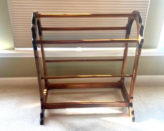 Lot 1010 Wooden Quilt Blanket Stand Rack