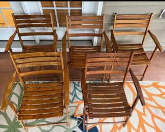 Lot 1352 Vintage Telescope Folding Furniture Company Wood Chairs Granville NY