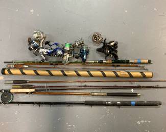 Lot 1300 Fishing Rods Reels Shimano, ECS, Diawa, Zerco,