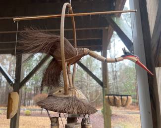Lot 1356 Wood Bird Bamboo Wind Chimes