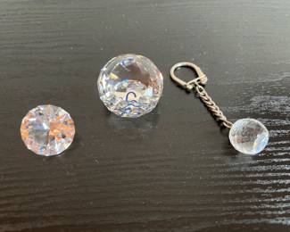 Lot 1237 Swarovski Crystal Key Chain Paper Weight Gemstone