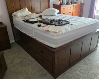 Queen bed with mattress $800
