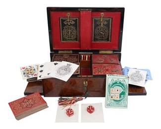 Lot 334: Bezique 19th Century French Melding and Trick-Taking Game in Original Box and Original Playing Card Decks