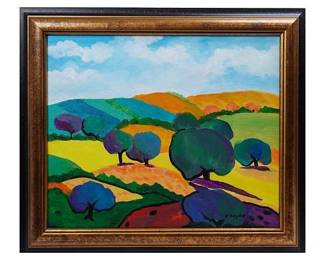 Lot 6: George Campbell Original Oil Landscape Painting Framed