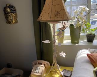 Lamp, yellow side table