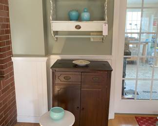 Bar, shelf plant stand and some aqua items.