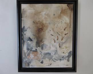 one of trio of mixed media 