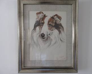 Vintage collie print
