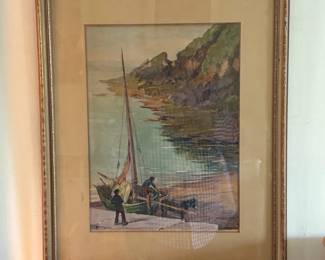 Anna Milo Upjohn France. Watercolor