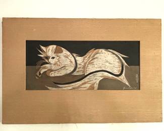 Detail Sekino. Pair of cats. 