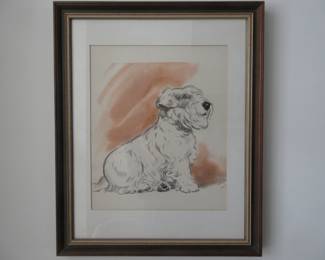 Vintage dog print.