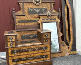 Set, Eastlake some inside house, bed and chairs are on big porch. Sold separately.