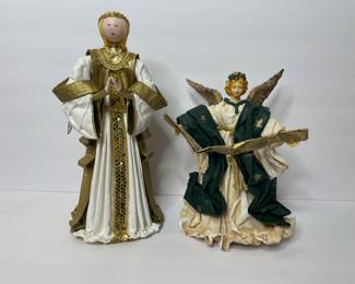 Vintage paper mache angel toppers