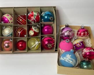 Shiny Bright ornaments vintage 