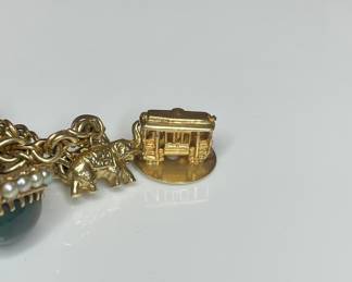 Gold Cable car charm 