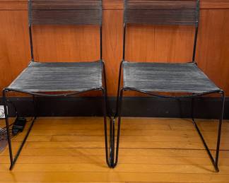 Set 6 Spaghetti chairs black 