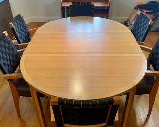Rudd Domino Round Extension Table Natural Oak 