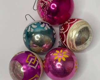 Shiny Bright ornaments vintage 