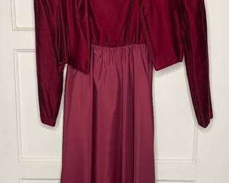 Vintage velvet & taffeta gown & jacket 