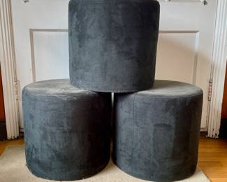 Room & Board Cleo Ottomans in Sierra Black 