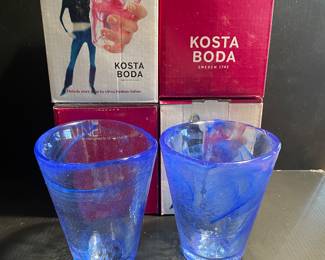 Kosta Boda Sweden Mine tumblers  