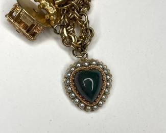 Heart charm stamped 14k gold