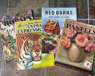 Vintage art instruction books 