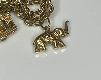 Gold elephant charm 