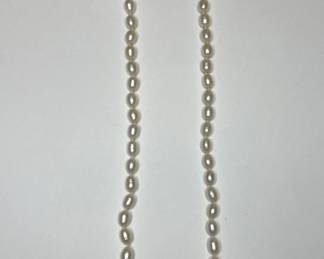 14k clasp pearl strand necklace 