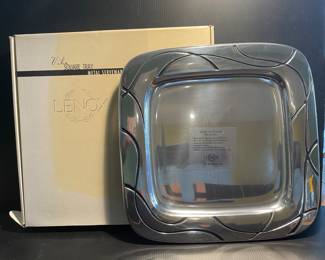Lenox metal tray vintage 