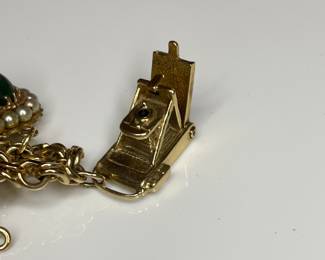 Gold vintage camera charm 