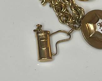 Gold Golf club charm 