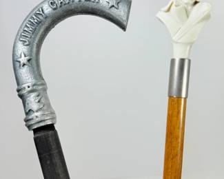 Jimmy Carter Political Cane and Napolean Bonaparte Walking Stick