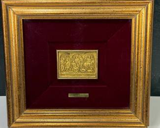 Enrico Manfrini (1917-2004, Italy) Gilt Bronze Relief Plaque